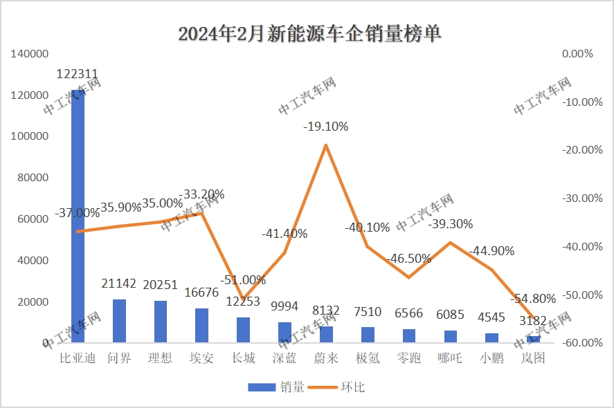 2月，新能源汽车“销量”榜单公布！(图1)